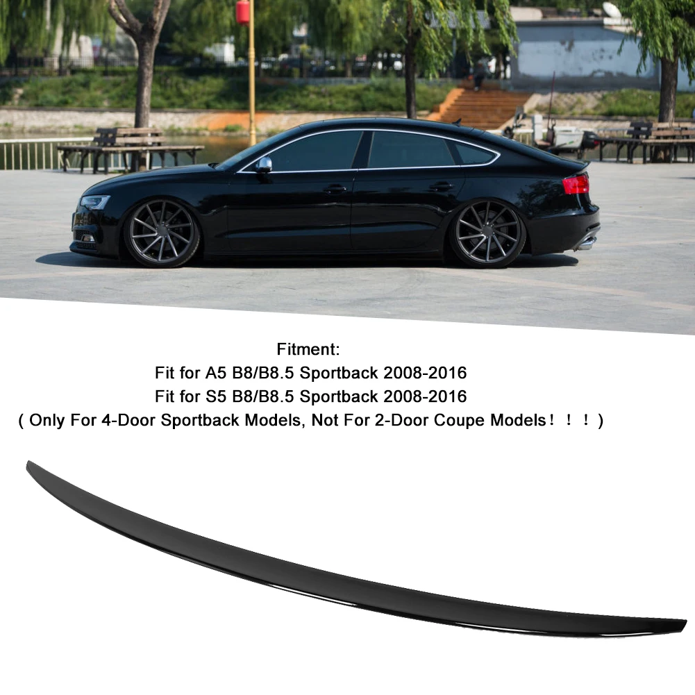 ABS задний спойлер крышки багажника глянцевый черный подходит для Audi A5/S5 B8/B8.5 Sportback