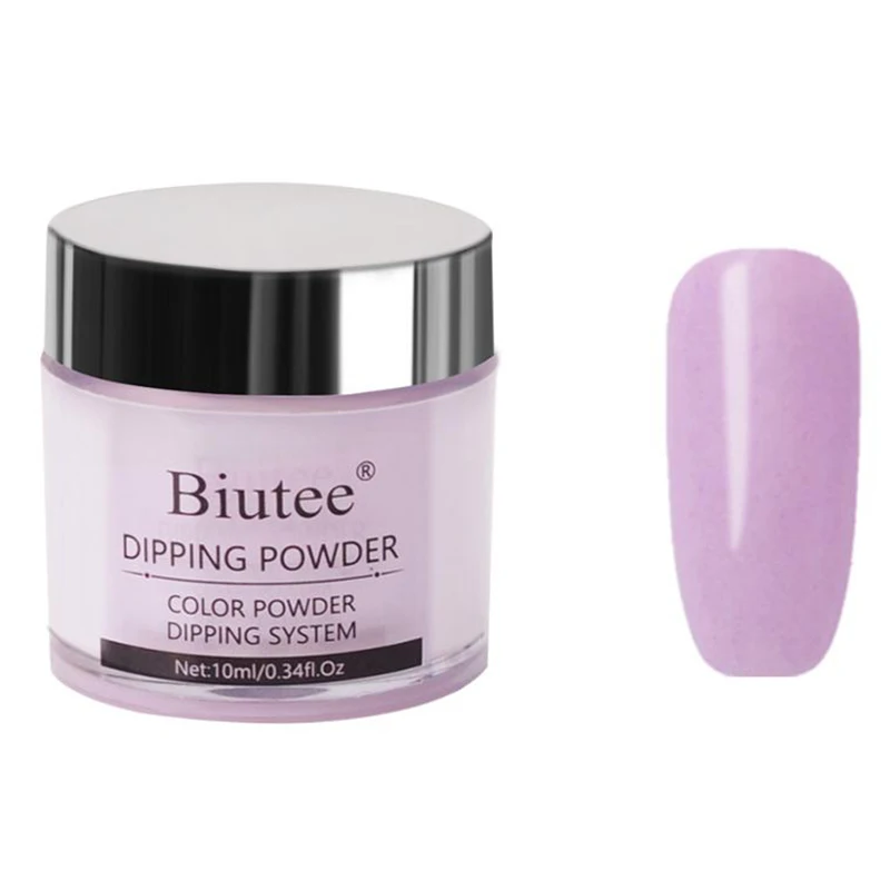 Purple Biutee погружение порошка для ногтей Базовое покрытие градиентный французский блеск для ногтей порошок погружение градиентный блеск Лечение ногтей украшения - Цвет: Purple