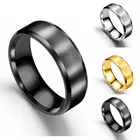 Простое мужское кольцо Bxzyrt, 8 мм, матовые кольца из нержавеющей стали, очаровательное Ювелирное кольцо, мужские черные кольца из титановой стали для женщин и мужчин