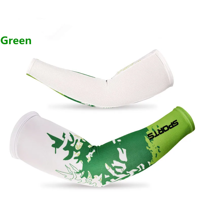 Green 1 пара крутых мужчин Велоспорт Бег Велосипедный спорт женщин УФ Защита от солнца запонки защитный рукав велосипед Спорт нарукавники рукава - Цвет: Green