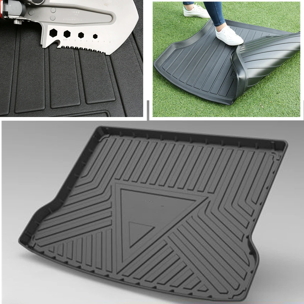 

Для Mercedes-Benz GLA Class 2015-2020, водонепроницаемый черный коврик для хранения задних дверей автомобиля, коврик для заднего багажника, подкладка для ...