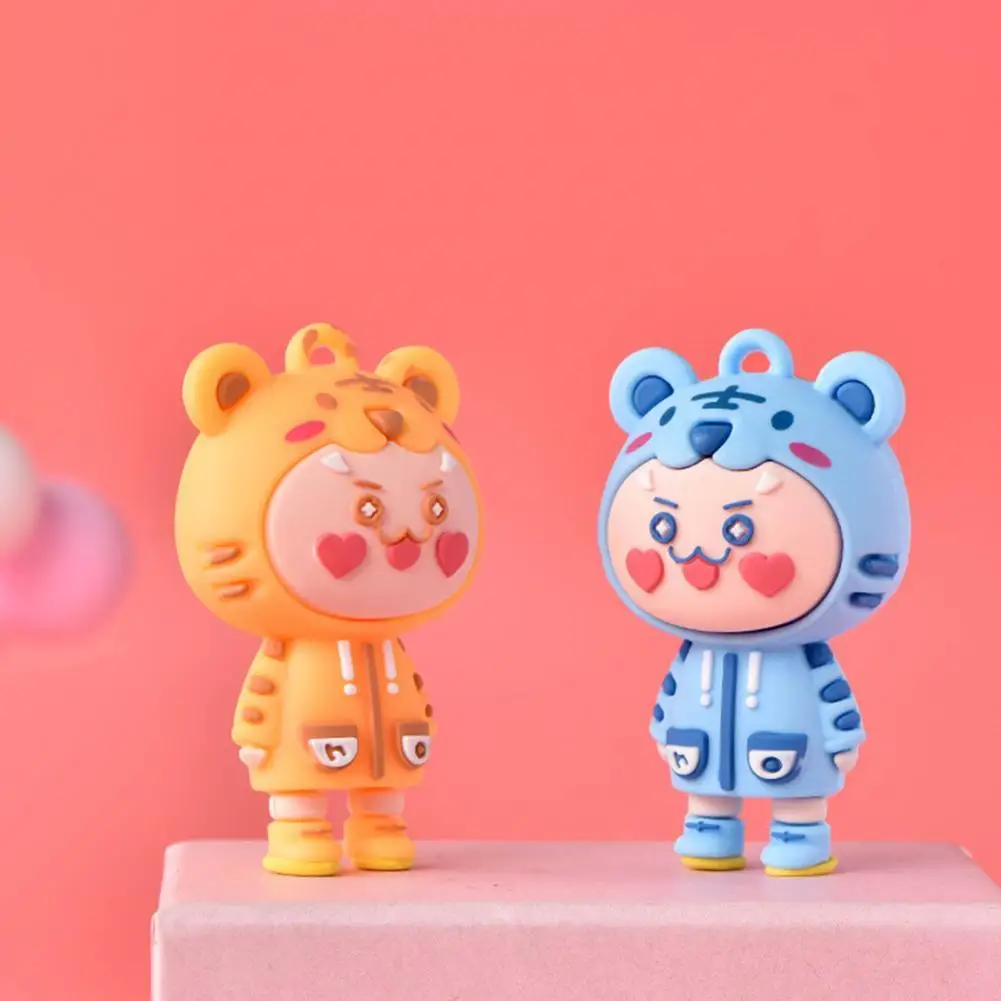 Подвеска для сумки фигурки в форме тигра забавное выражение подвесной дизайн