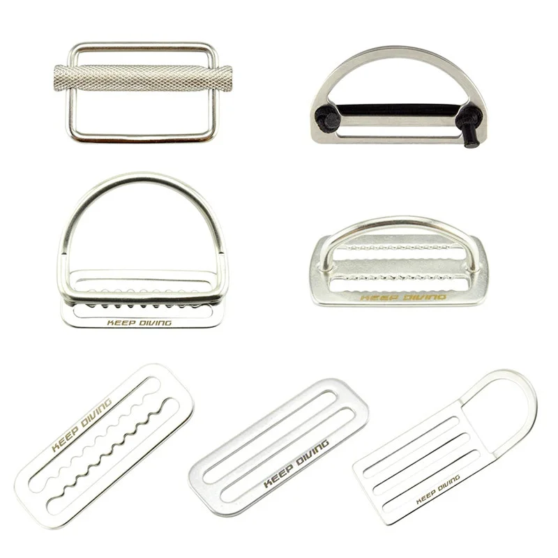 

Water Sports Stainless Steel Diving Weight Belt Slide Keeper D Ring Webbing Harness Belt Retainer Stopper Diving Tools Utensil