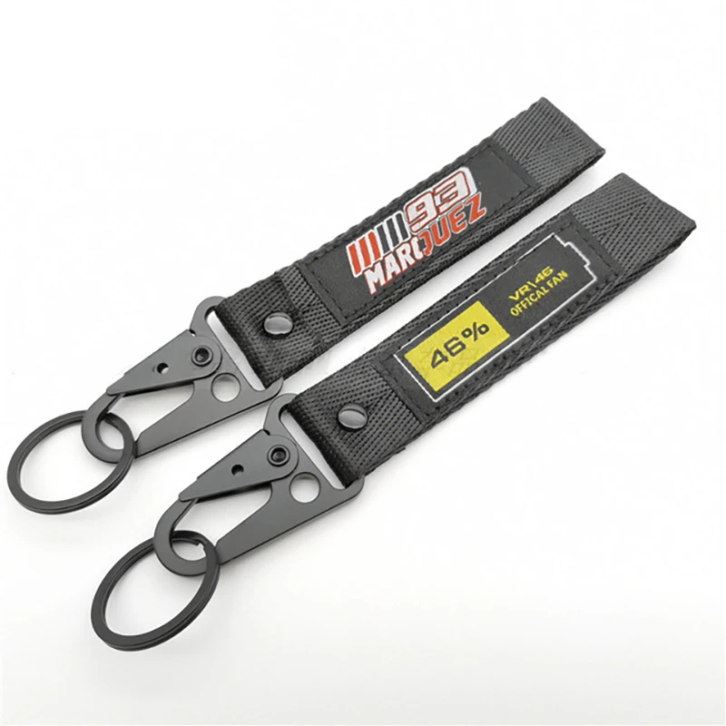 Брелок для ключей с эмблемой мотоцикла нейлоновый ремешок стальной пружинный