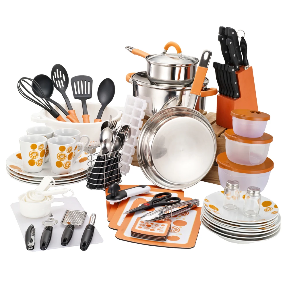 Набор кухонных Горшков и сковородок из нержавеющей стали нейлона 90 шт.|Наборы