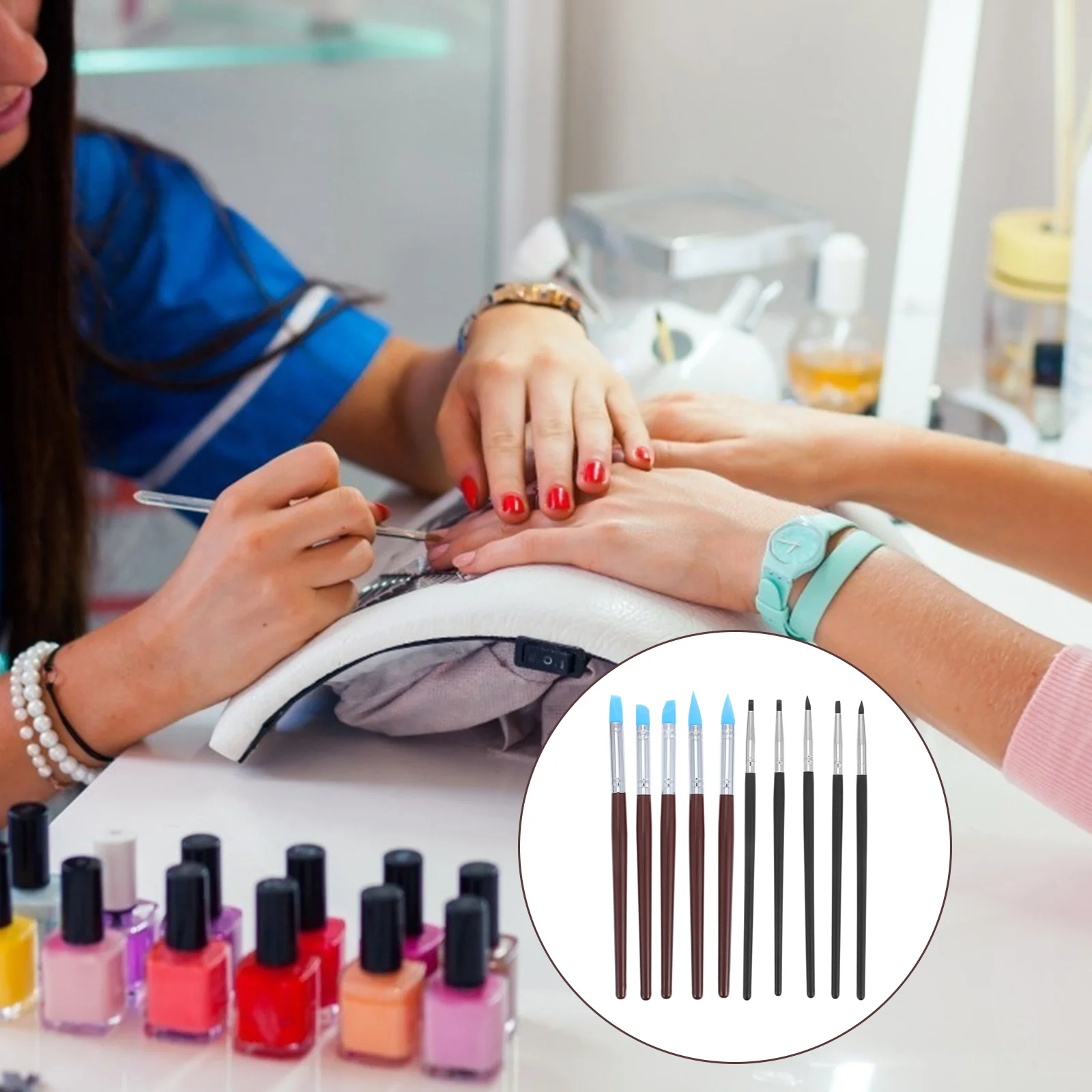 

10 шт., набор кистей для маникюра