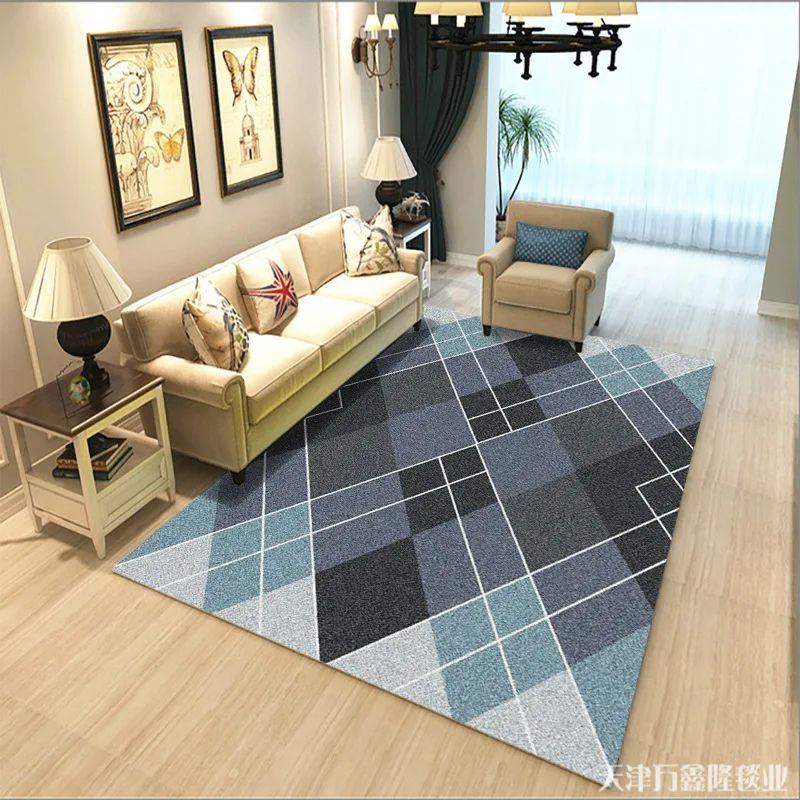 

Geometric Anti-slip Carpet Indoor Printed Decoration Area Rugs Living Room Bedroom Bedside Bay Window Sofa table Floor door Mats
