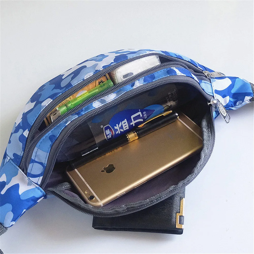 Дорожный поясной кошелек для мужчин и женщин бумажник на молнии с ремнем денег