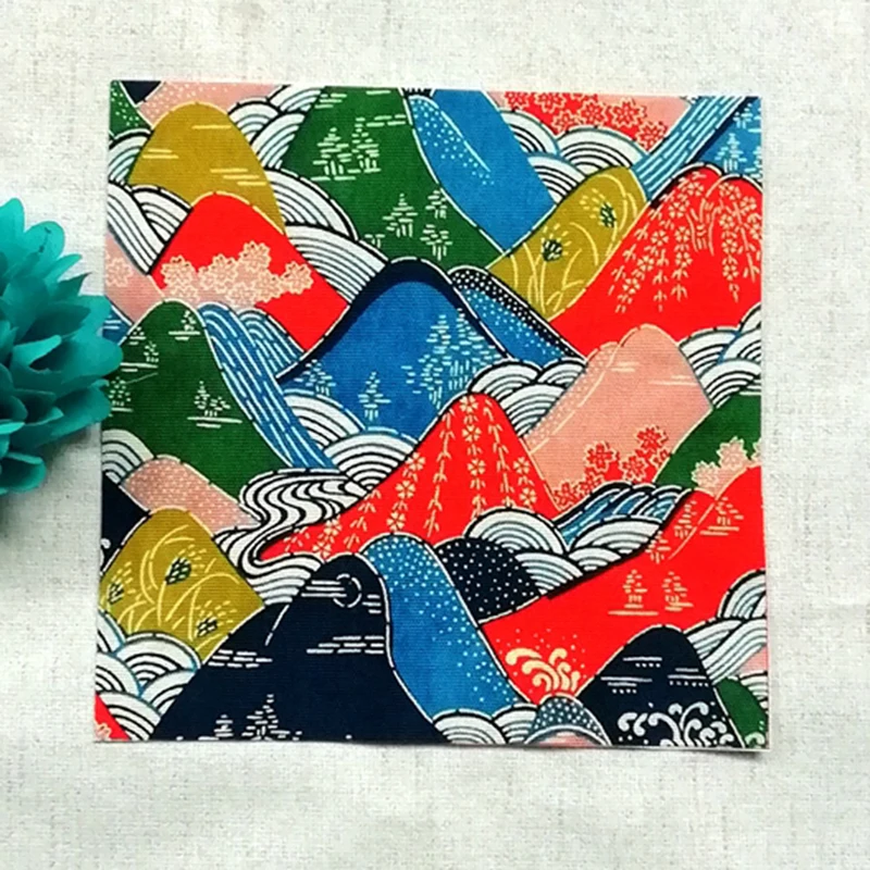 DIY 15 см волнистый Зефир узор ручной холст из окрашенного хлопка ткань для