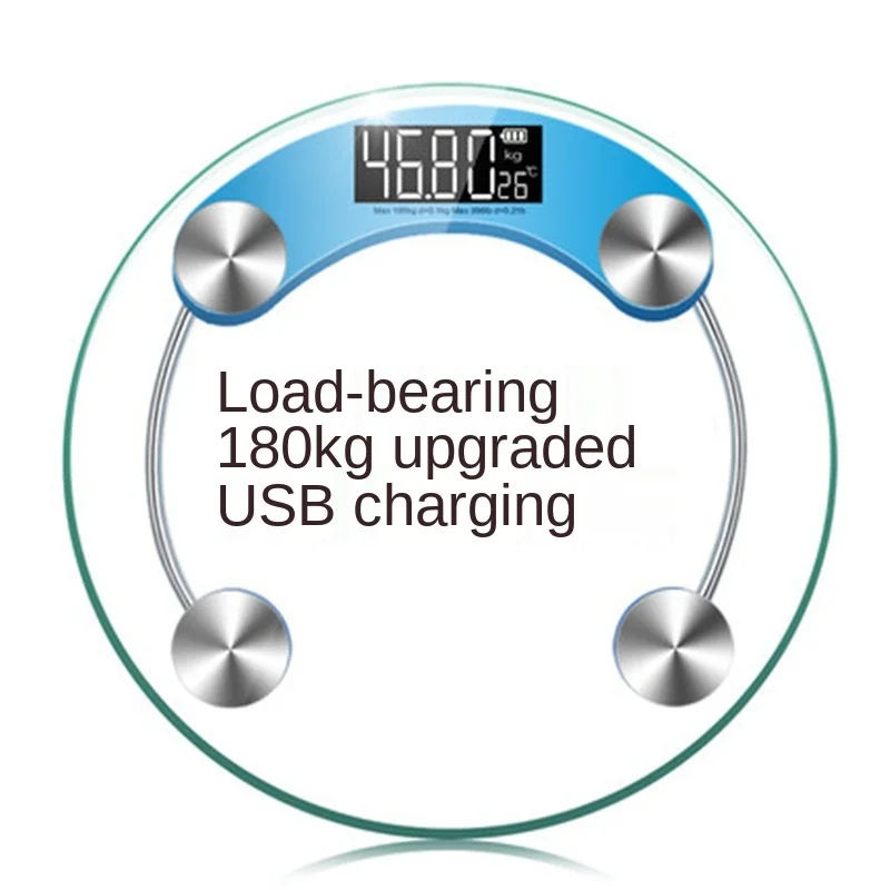 

LCD Display Body Weighing Digital Health Weight Scale Bathroom Floor Electronic Body Floor Scales Glass Smart Scales Battery