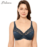 delimira women sexy beauty lace bra plus size non padded minimizer bras full figure underwire brassiere