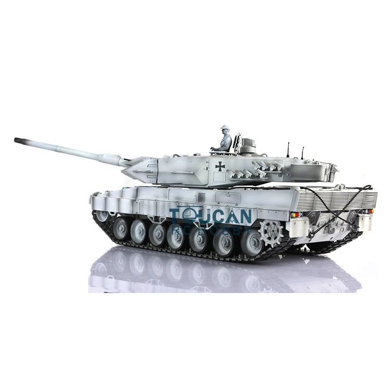 

Leopard2A6 RC Tank 3889 Ver2 полностью металлический шасси 1/16 индивидуальный Камуфляж Зимний снег TH00944