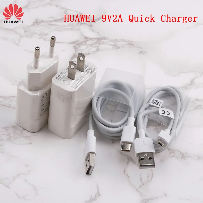 Зарядное устройство Huawei для Nova 3 3i 4 Honor 9 8X P7 P8 P9 P10 P20 Lite Mate 7 8 В 2 А QC 2.0 USB Type-C быстрая