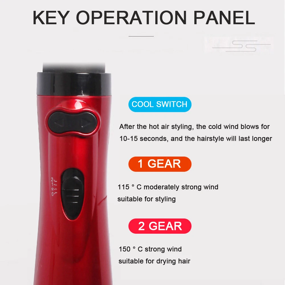 Электрический фен расческа для волос выпрямитель бигуди вращение на 360 градусов