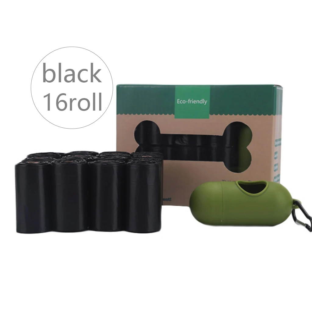 BK 16roll Dispenser Экологически чистые мешки для мусора, чехол для медиаторов, для удаления домашних животных, биоразлагаемые мешки для уборки за домашними животными, товары для прогулок для домашних животных - Цвет: BK 16roll Dispenser