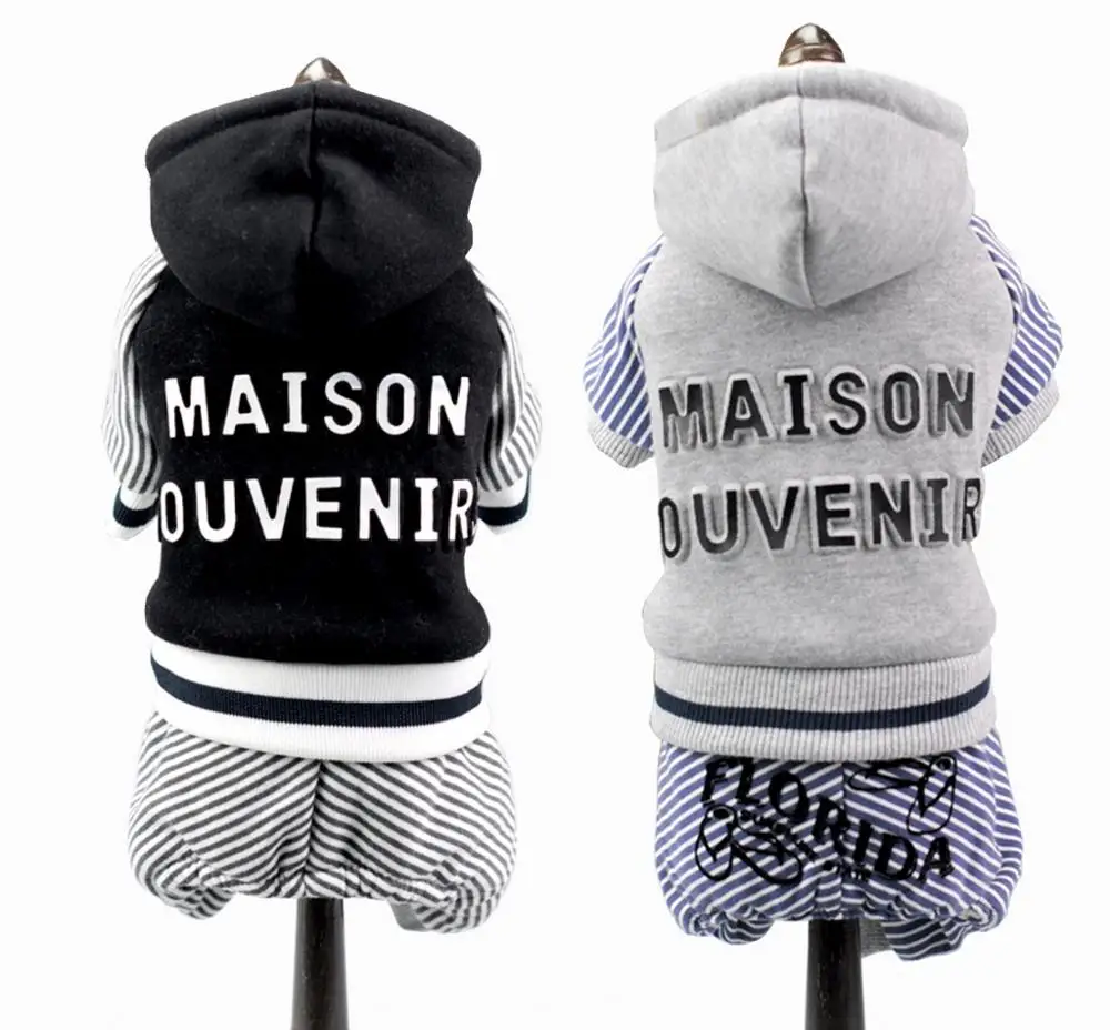 Одежда для домашних животных с розовым/красным принтом осенне зимняя одежда