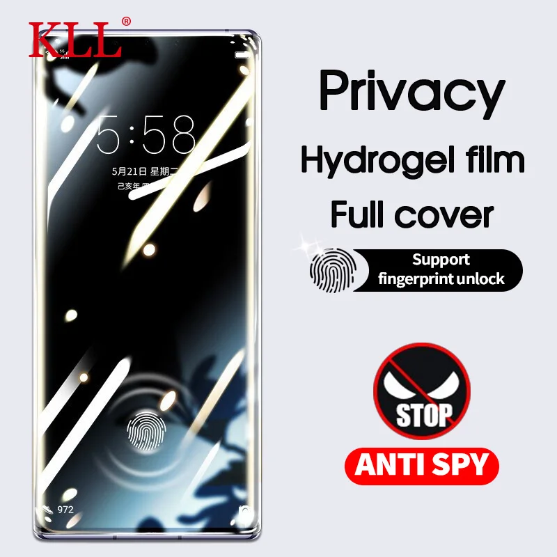 

Anti Spy Privacy Screen Protector for Huawei P30 P40 P50 P60 Nova 9 8 Pro Mate 40E Hydrogel Film Honor 30 50 Pro Plus no glass
