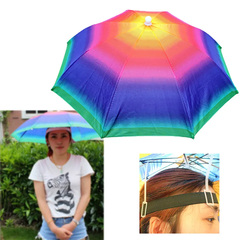 Adjustable Fishing Cap Umbrella Hat Hiking Beach Camping Headwear Head Hats Camouflage Foldable Sunscreen Shade | Спорт и