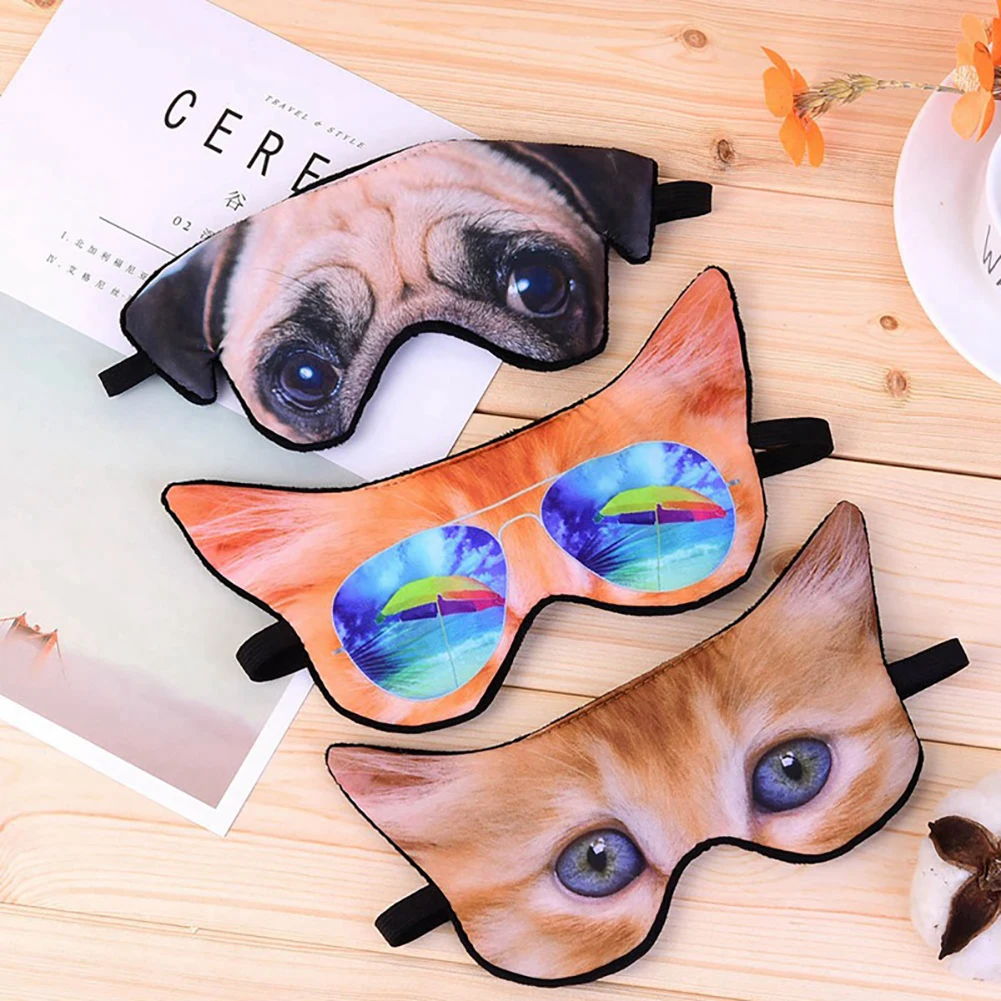 Маска для сна Joylife путешествий офиса прикольная маска глаз с 3D принтом тигра лисы