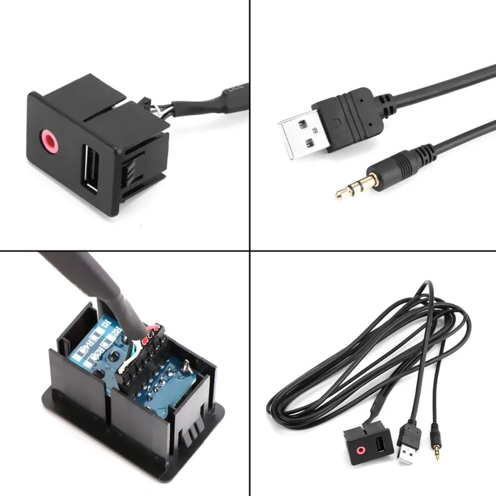 Универсальный переходник для наушников CHELINK 1 5 м 3 мм|usb aux|aux usb panel socketaux input socket |