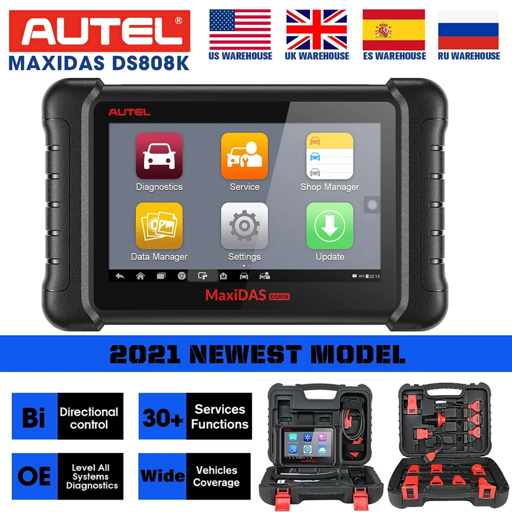 

Автоматический диагностический инструмент Autel maxides DS808K OBD2, считыватель кодов полной системы, сканер ABS, DPF, EPB, SAS, SRS, двигатель, инструменты дл...