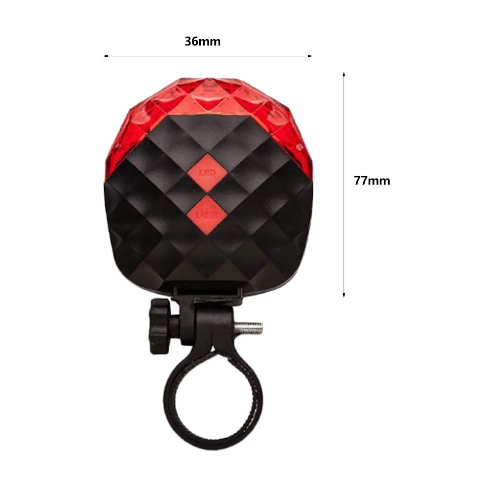 

Bike Bicycle light LED Taillight Waterproof Rear Tail Light Safety Warning Cycling Light USB Rechargeable 4 Modes Lamp 5 LED