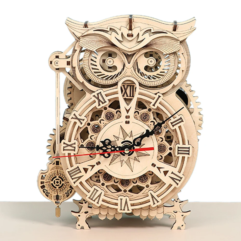 Деревянные Сова 161 шт. часы сделай сам Ассамблеи игрушка головоломка Модель