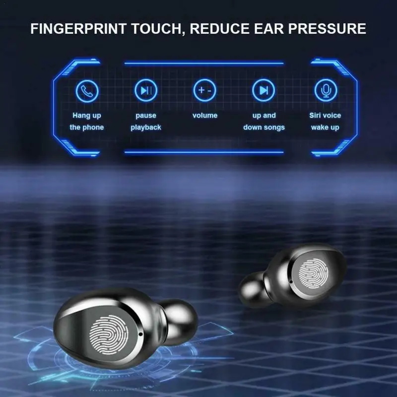 Беспроводные наушники Mr Bluetooth V5.0 F9 TWS спортивные с шумоподавлением басов