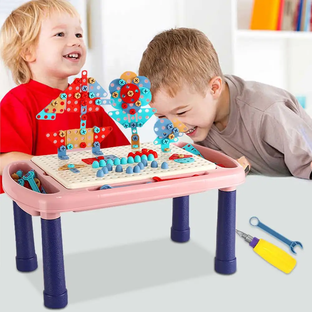 Мозаичная головоломка игрушка детский набор сверл строительные блоки с