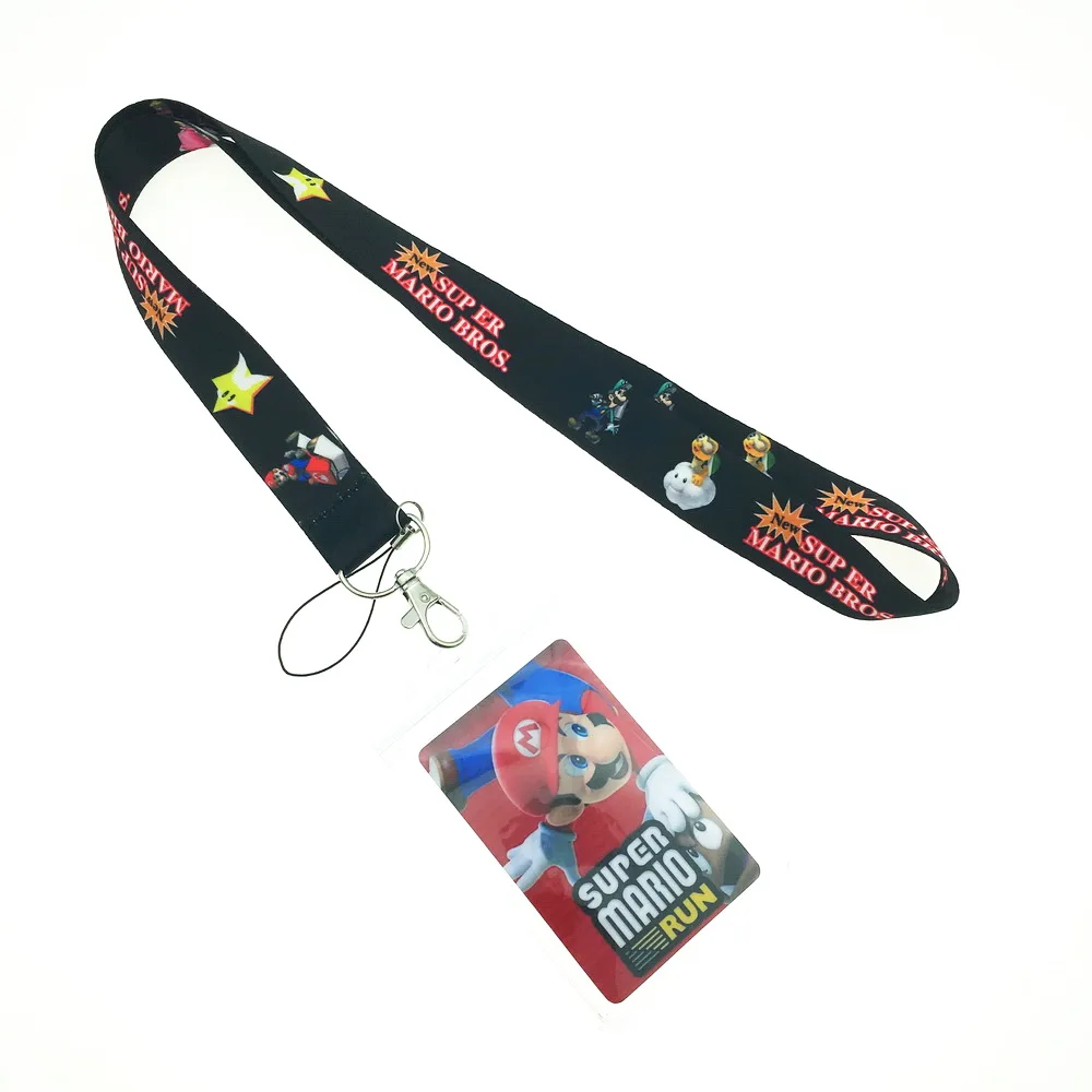Классическая игра Марио Ремешок ID держатель для карт и карты стикер набор милый