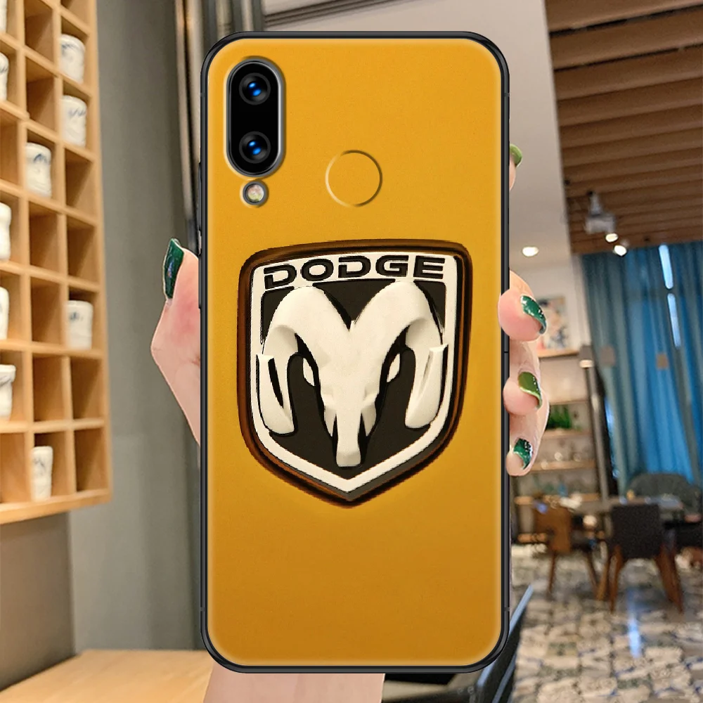 

Car Dodges Phone case For Huawei Honor 6 7 8 9 10 10i 20 A C X Lite Pro Play black trend shell luxury coque fashion hoesjes 3D