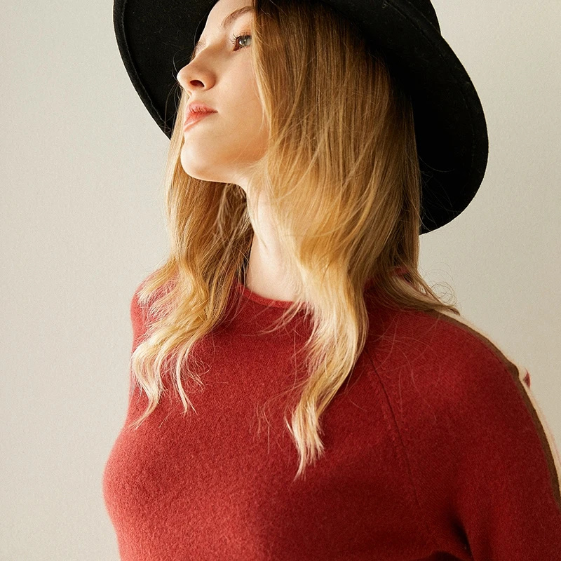 Новинка Осень-зима модный кашемировый свитер 100% чистый кашемир Универсальный