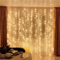 3 x 2m icicle garland led curtain flash string light christmas decoration holiday party home patio wedding fairy lights for room