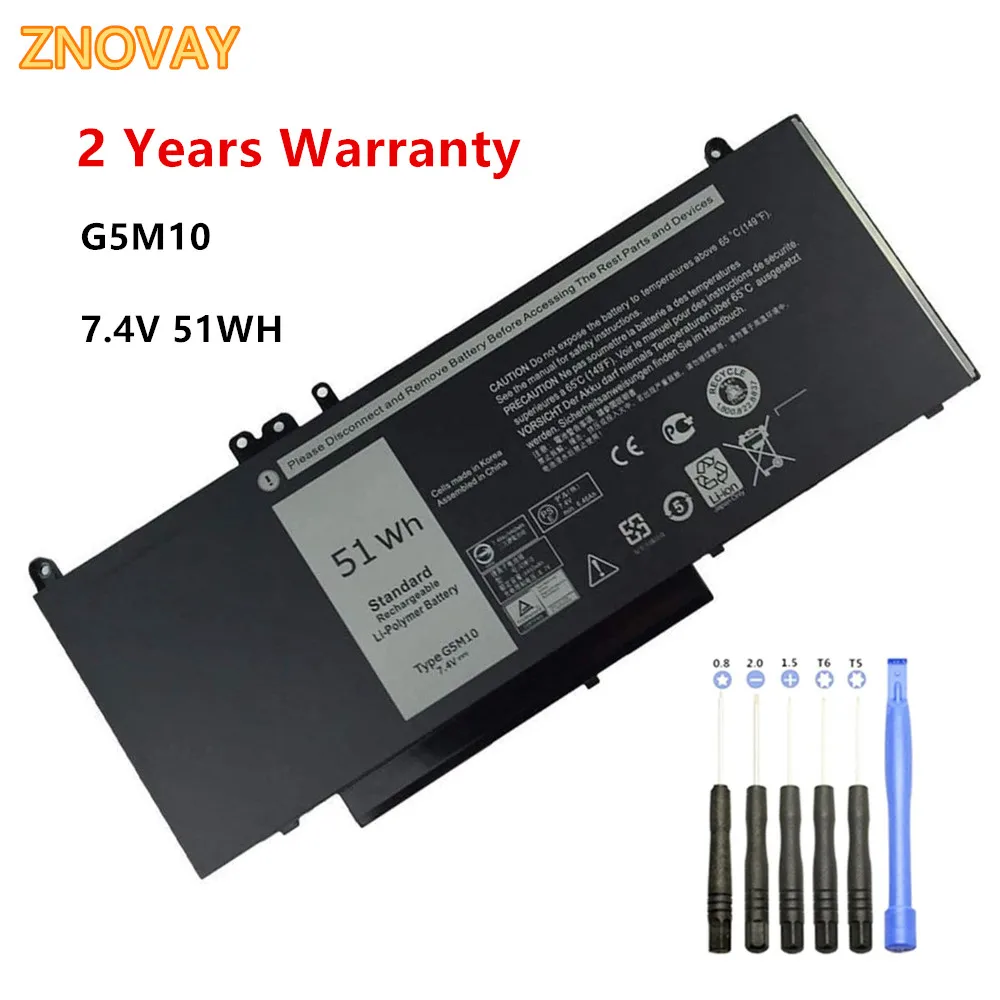 7 4 V 51WH G5M10 Аккумулятор для ноутбука DELL Latitude E5450 E5550 ноутбук 15 6 &quot8V5GX R9XM9 WYJC2