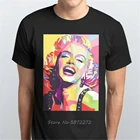 Черная футболка в стиле комиксов Мэрилин Монро, мужская и женская футболка унисекс с графическим рисунком, Мужская хлопковая футболка с круглым вырезом, футболки в стиле хип-хоп
