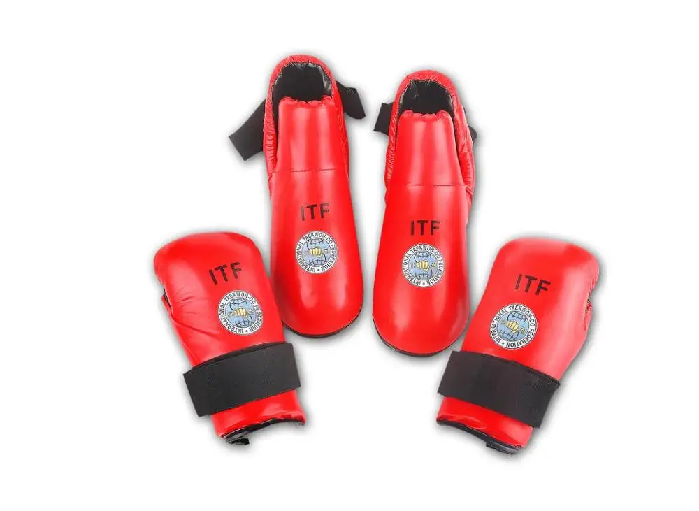 Высококачественные красные синие перчатки для тхэквондо защитные из