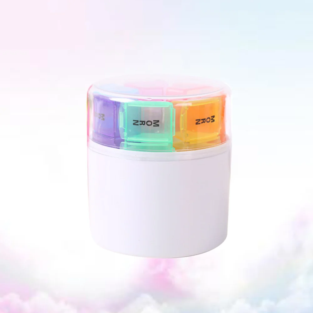 

1pc Pill Case Weekly Pill Case Daily Medicine Box Pill Subpackage Container for Patients