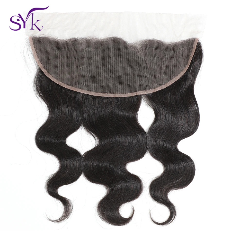 SYK волнистые бразильские человеческие волосы закрывающие 13*4 уха до 8 &quot 20&quot не