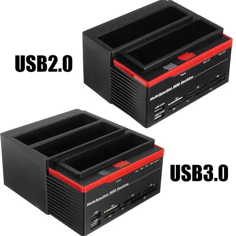 

Все в 1, USB 3,0 к SATA, внешний высокоскоростной Картридер для жестких дисков, многофункциональная док-станция для жестких дисков, европейская ви...