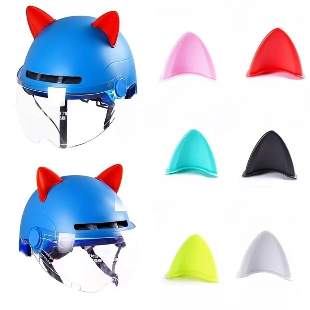 

2 Pcs Motorcycle Helmet Stickers Cute Cat Ears Helmet Decorate Cat Ears Ornament Universal Helmet Decoration Accessories