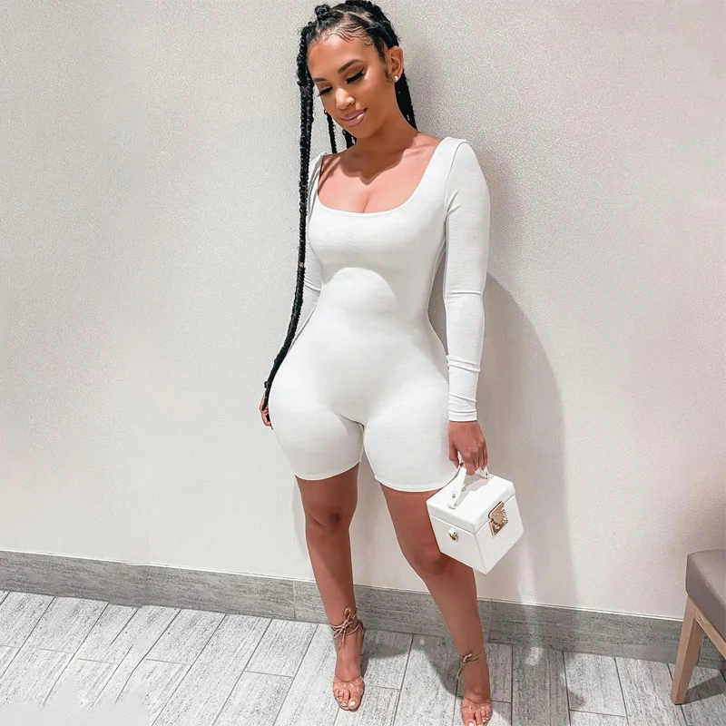 

Women's new 2021 summer solid color slim backless sports fitness jumpsuits are issued on behalf of leggings women