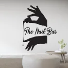 Настенные Стикеры для дизайна ногтей в студии, виниловые стики для дизайна ногтей, Стикеры для ручного салона красоты, модные современные оконные украшения, M9