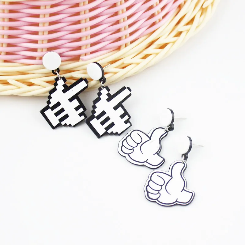 Евро-американский стиль модные смешные классические жесткие серьги увеличенные