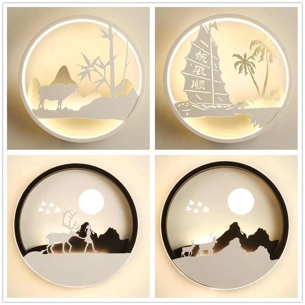 

Светодиодная настенная лампа для спальни, прикроватный светильник для гостиной, коридора, лестницы, современное комнатное бра, домашнее де...