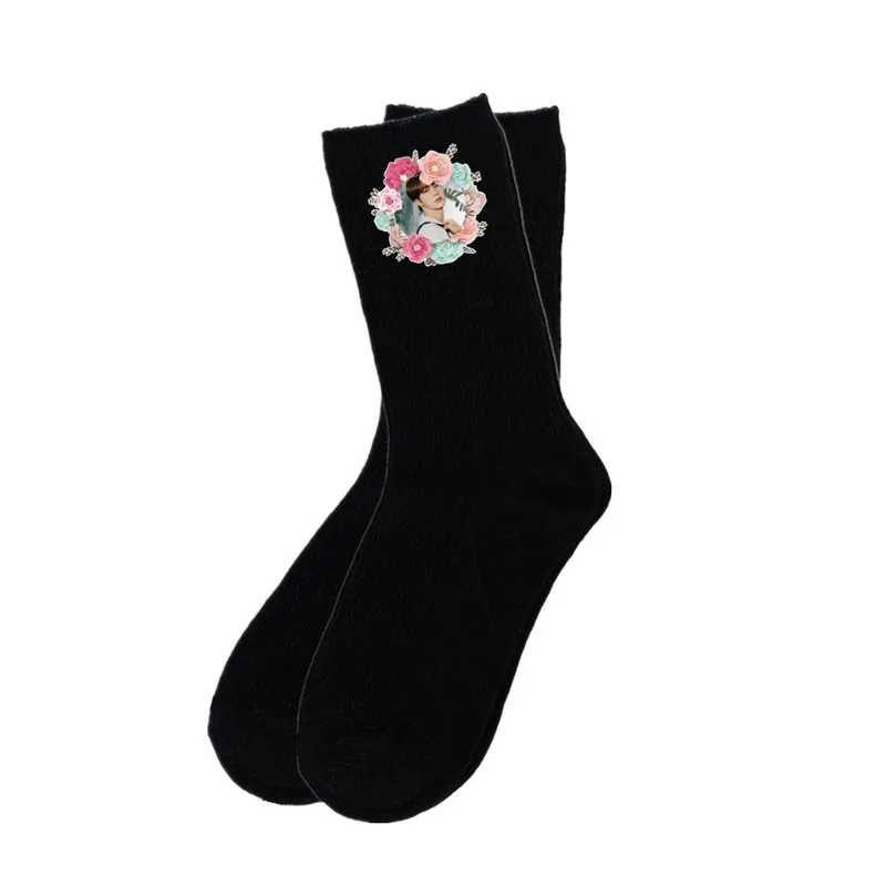

KPOP Bangtan Boys A Pair Of Socks Stockings BE Cotton Leisure Sports Socks JImin Jung Kook Fans Collection Y50