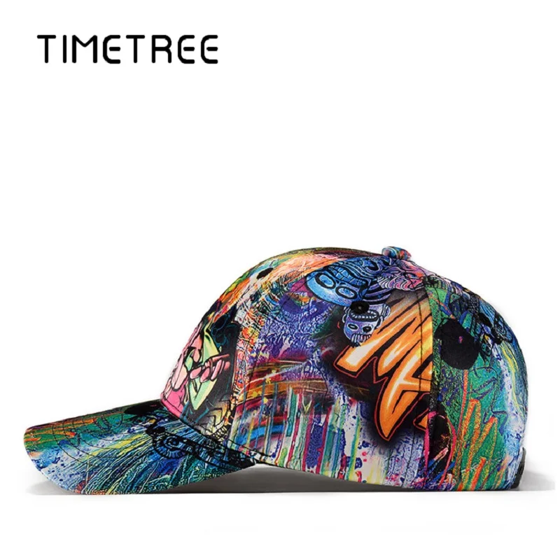 New Fashion Abstract Doodle Men's Baseball Cap Snapback Bones gorras hombre Cotton Casual Hat Casquette Women's baseball |