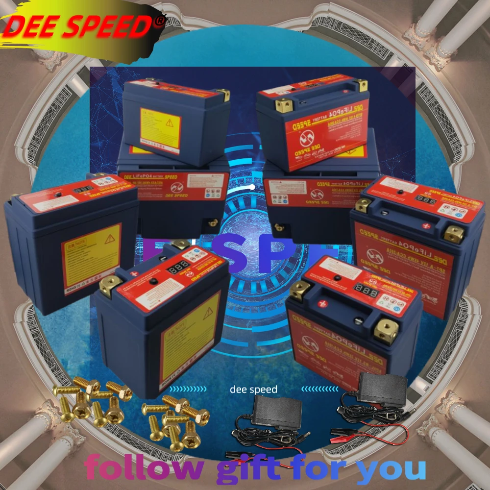 

LifePo4 12V 30Ah large capacity motorcycle battery BMS Storage ups lithium bateria for 125 Moto start 12v gel li fe battery Akku