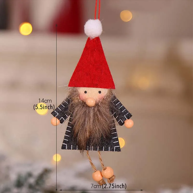 Рождественское украшение вязаная плюшевая кукла гном Рождественская елка