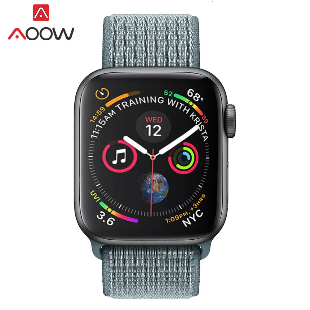 Цветной нейлоновый ремешок для часов Apple Watch 38 мм 42 мм 40 мм 44 мм тканый холщовый ремешок на липучке браслет для часов iwatch 1 2 3 4