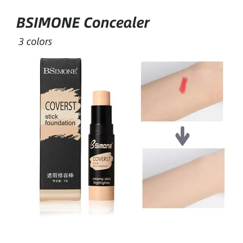 

BSIMONE Concealer Foundation Cream Oil Control Waterproof Lasting Dark Circles Acne Marks Cover Spots Brighten Makeup Cosmetics